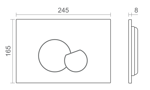 Клавиша смыва механическая Ctesi Thea BK0202162 цвет хром - фото 2