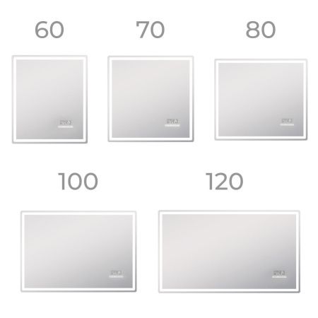 Зеркало с подсветкой Vigo Geometry Media Voice 52 120х70