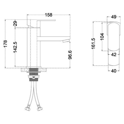 Смеситель Melana Stello 610301 на раковину - фото 3