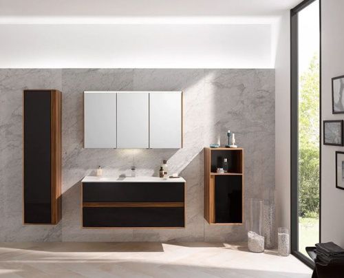 Шкаф-пенал Vitra Metropole 58203 40х160 подвесной цвет черный/коричневый - фото 3