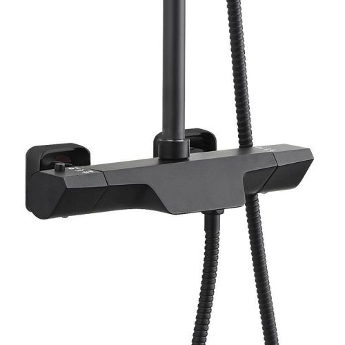 Душевая стойка Bond Cube B03-9488 настенная цвет черный с термостатом - фото 3