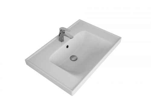 Раковина керамическая Art&Max TECHNO 641600 70х50 подвесная цвет белый - фото 2