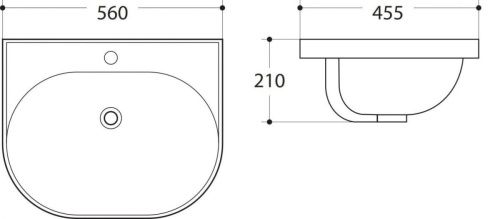 Раковина керамическая Art&Max AM-78364 60х20 накладная цвет белый - фото 2