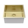 Кухонная мойка Paulmark LASSAN 44 UNI LA44-LG 40х40 цвет золото поверхность брашированная