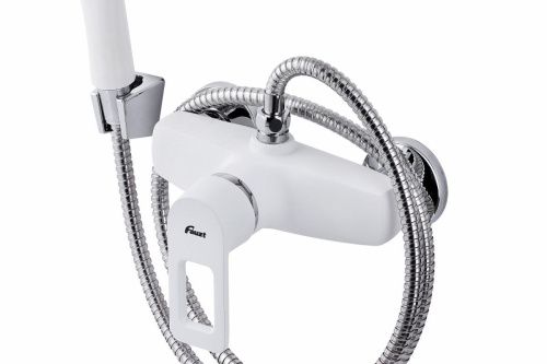 Смеситель для ванны и душа FAUZT FZs-W17 настенный белый - фото 2