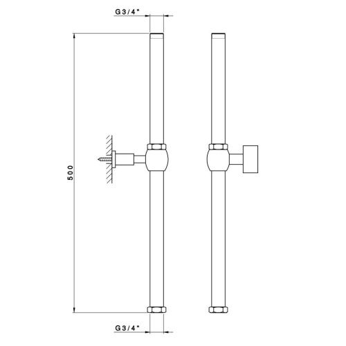 Удлинитель для душевой стойки Nicolazzi Doccia 5606EXTCR - фото 2