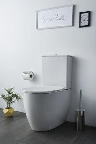Унитаз напольный с бачком Vitra Sento 9830B003-7203 белый с сиденьем микролифт смыв торнадо - фото 2