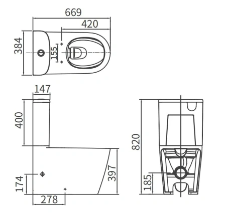 Бачок для унитаза Arrow AS8231D