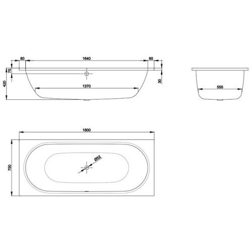 Ванна стальная Bette Starlet 1430-000 PLUS 180х75 встраиваемая прямоугольная без ножек - фото 2