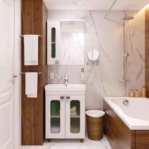 Зеркало-шкаф Misty Урал Э-Ура-04060-021П 60х70 подвесной цвет белый - фото 4