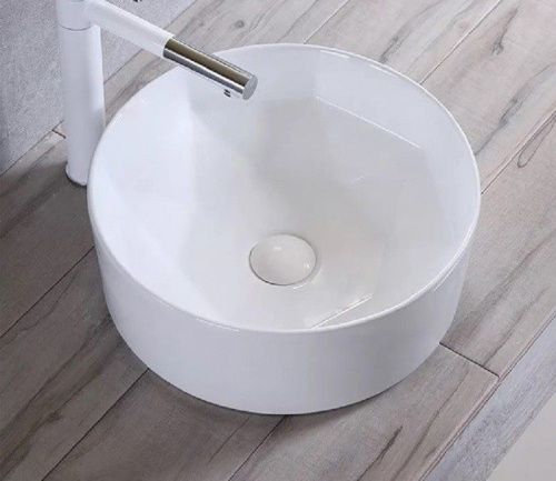 Раковина из сантехнического фаянса CeramaLux 9425 40х40 накладная цвет белый без отверстий под смеситель - фото 5