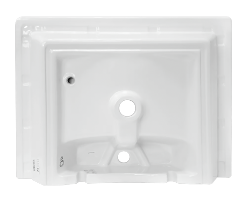 Раковина мебельная из сантехнического фарфора Sanita Luxe Quadro 60 QDR60SLWB01 60х50 накладная цвет белый 1 отверстие под смеситель - фото 5