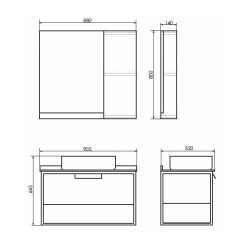Зеркало-шкаф Comforty Кёльн 00004147987CF 90х80 подвесной цвет коричневый - фото 2