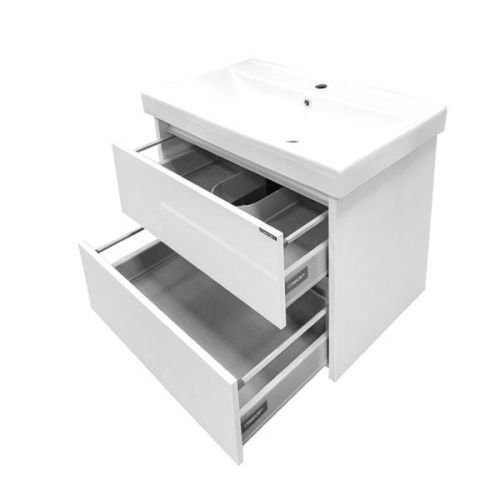 Тумба с раковиной Comforty Дублин 00004137103CF 80х50 подвесная цвет белый - фото 5