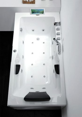 Ванна акриловая гидромассажная Gemy G9066 II O L 170х85 пристенная прямоугольная с каркасом - фото 3
