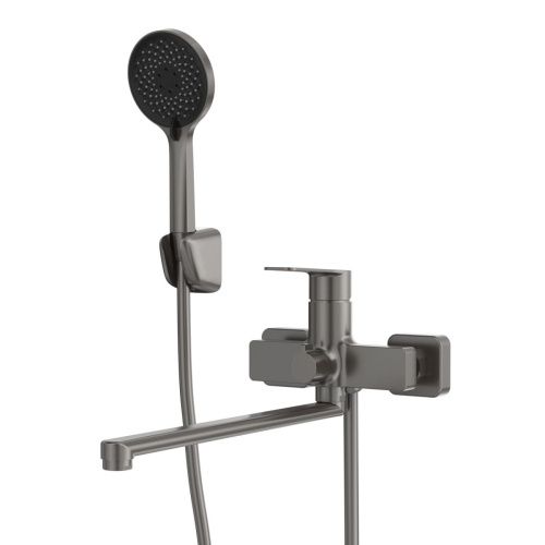 Смеситель для ванны Tokito KOBE TOK-KOB-1015 настенный вороненая сталь