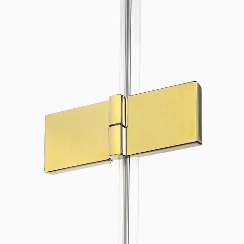 Душевая шторка на ванну New Trendy AVEXA GOLD SHINE EXK-2191 140х150 стекло прозрачное профиль золото ориентация правая - фото 5