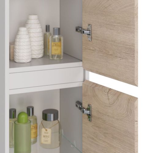 Шкаф-пенал LeMark Combi LM03C35P-dub 40х170 напольный цвет бежевый/белый - фото 3