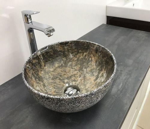 Раковина из сантехнического фаянса CeramaLux 486 30х30 накладная цвет многоцветный без отверстий под смеситель - фото 4