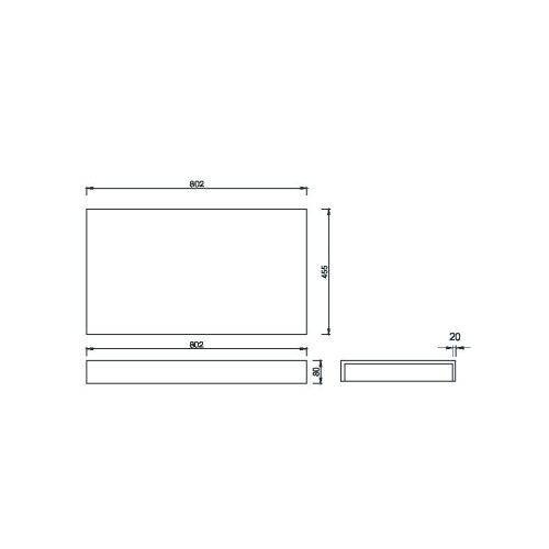 Столешница Armadi Art Flat 869-080 80х50 подвесная цвет белый - фото 2