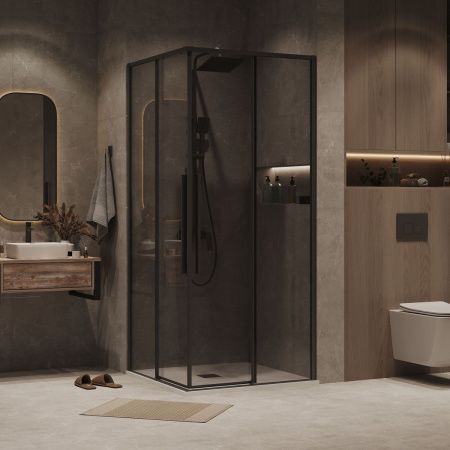 Душевая дверь Grossman Galaxy 1/2.K33.01.90.21.10 90х195 стекло тонированное профиль черный