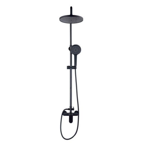 Душевая стойка Bond Circle B01-8188 настенная цвет черный - фото 2