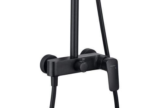 Душевая стойка Aquatek ВЕГА AQ2060MB настенная цвет черный - фото 3