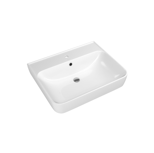 Раковина из сантехнического фарфора Kirovit Олимпия Вн Крв17 60х50 накладная цвет белый