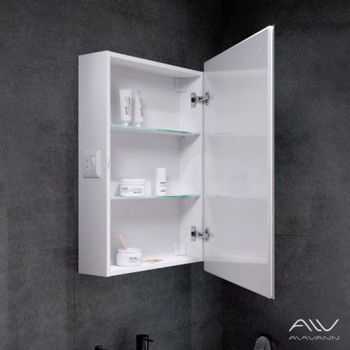 Зеркало-шкаф Alavann Rita ALV0287002 50х80 подвесной цвет белый - фото 2