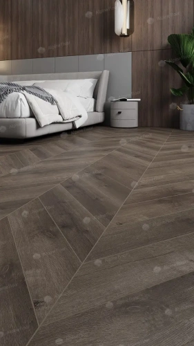 SPC ламинат Alpine Floor Chervon Alpine ECO 18-9 MC Дуб Антарес Chevron толщина 0.5 см 43 класс 600х127 - фото 4