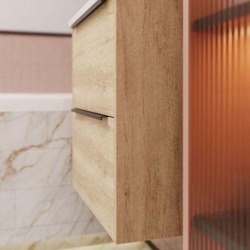 Тумба с раковиной La Fenice TESORO NFNC-01-TES-DNN-60-2-3-60 60х50 подвесная цвет коричневый - фото 5