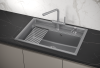 Кухонная мойка Granula Kitchen Space 7301, АЛЮМИНИУМ 75х50 цвет серый поверхность матовая