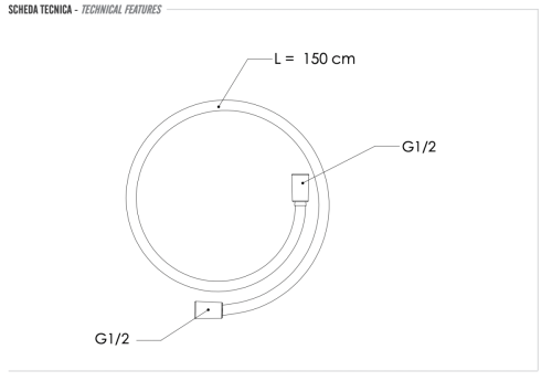 Душевой шланг Remer X Style Inox SS332CN150 нержавеющая сталь - фото 2