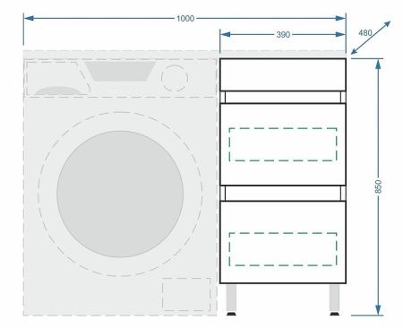 Тумба под раковину Stella Polar Мадлен SP-00000474 40х50 напольная цвет белый