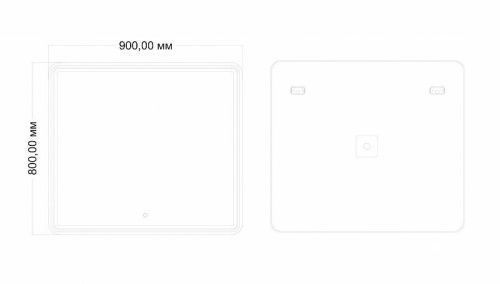 Зеркало с подсветкой Art&Max TITO AM-Tit-900-800-DS-F 90х80 подвесное - фото 2