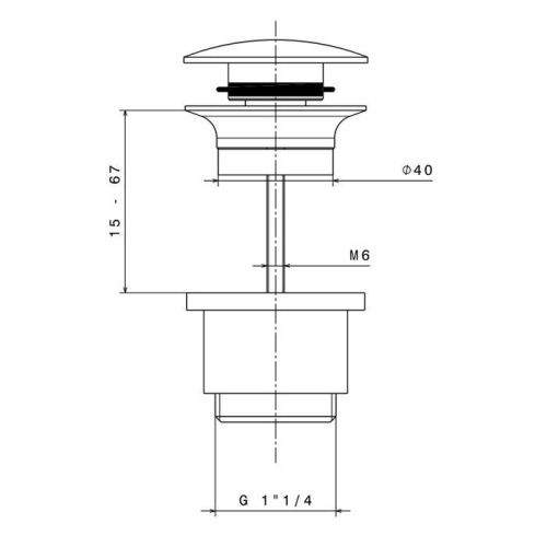 Донный клапан для раковины Newform X-Steel 316 24686.50.050 нержавеющая сталь - фото 2