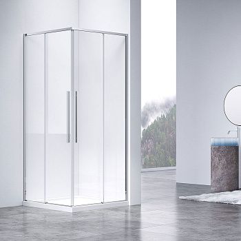Душевой уголок Vincea Slim-N VSS-4SN9010CL 100х90 стекло прозрачное профиль хром без поддона