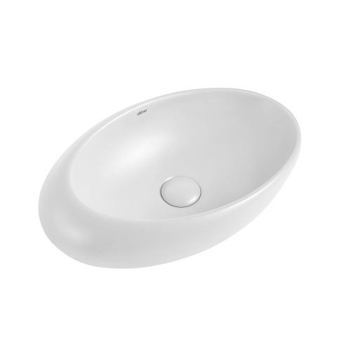 Раковина из сантехнического фаянса Abber BEQUEM AC2107 50х30 накладная цвет белый без отверстий под смеситель - фото 3