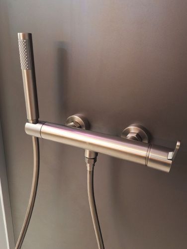 Смеситель для душа AltroBagno Unione AltroBagnoUnione030604GM настенный оружейная сталь - фото 2