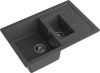 Кухонная мойка Granfest Quadro Q-775KL графит 75х50 цвет серый поверхность матовая