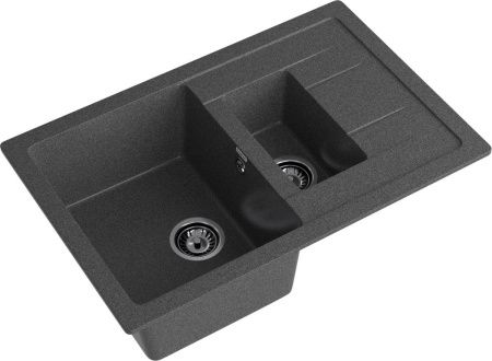 Кухонная мойка Granfest Quadro Q-775KL графит 75х50 цвет серый поверхность матовая