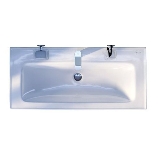 Раковина из сантехнического фарфора Am.Pm X-Joy M85AWCC1002WG64 100х50 встраиваемая цвет белый 1 отверстие под смеситель - фото 2