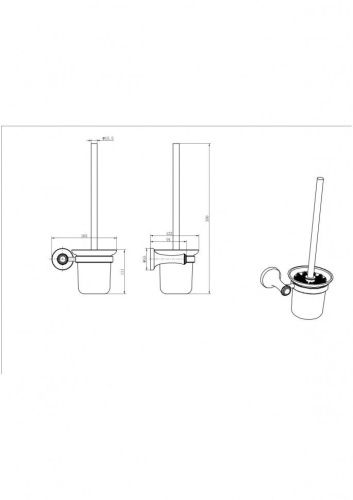 Ершик CeramaLux Valencia 88513G - фото 2