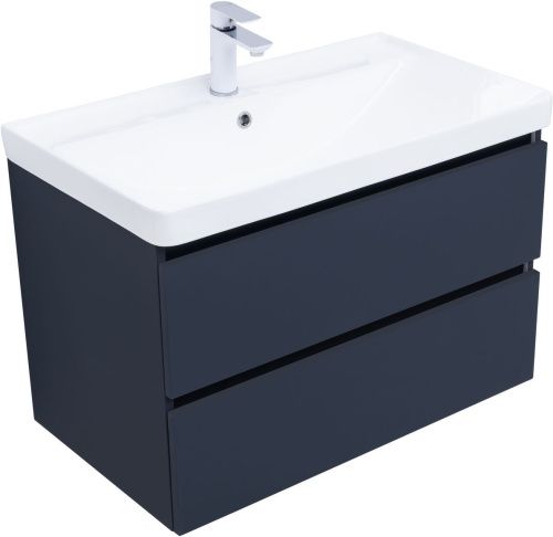 Тумба под раковину Aquanet Вега 2.0 00337949 80х50 подвесная цвет синий - фото 3