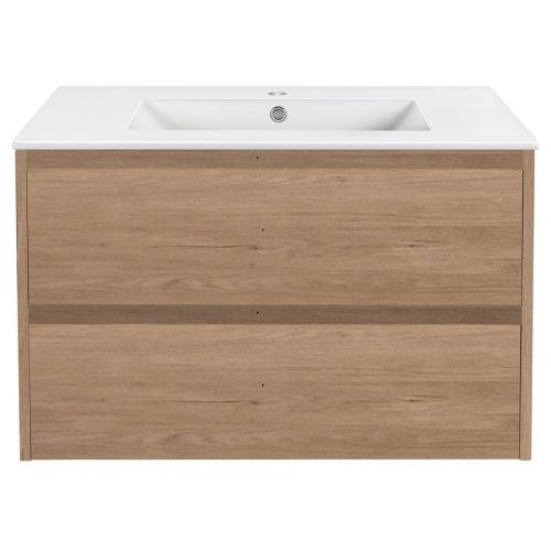 Тумба под раковину Vincea Gio VMC-2G800NO 80х50 подвесная цвет коричневый - фото 5