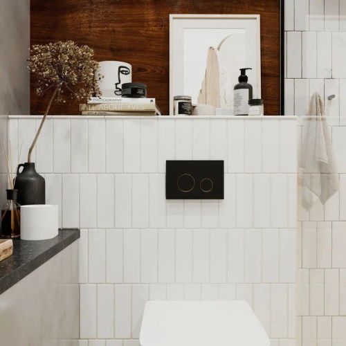 Клавиша смыва механическая Lavinia Boho RelFix 38050803 цвет черный/золото - фото 3