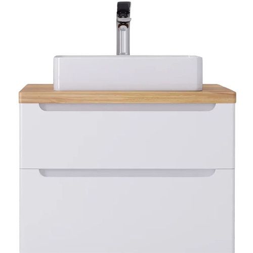 Тумба под раковину Jorno WOOD wood.01.80/P/W 80х50 подвесная цвет белый