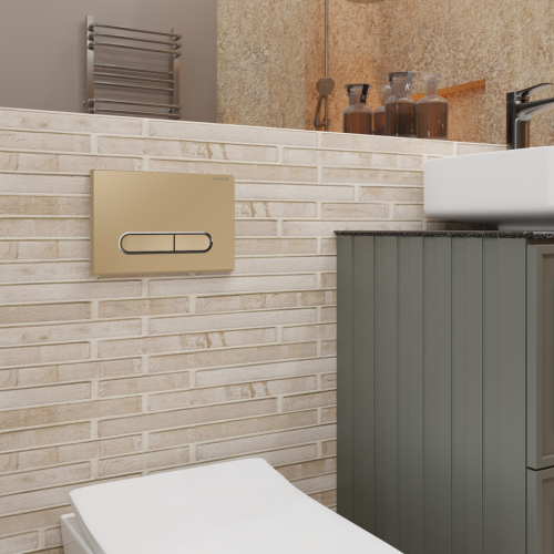 Клавиша смыва механическая CHARUS Magnus FP.340.51.01 цвет бежевый - фото 3