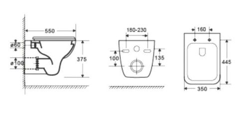 Унитаз подвесной WeltWasser 10000003810 белый с сиденьем микролифт безободковый душевой смыв - фото 3