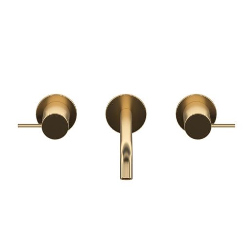 Смеситель для раковины Cezares LEAF LEAF-BLI3L-20-L-SR встраиваемый в стену золото - фото 3